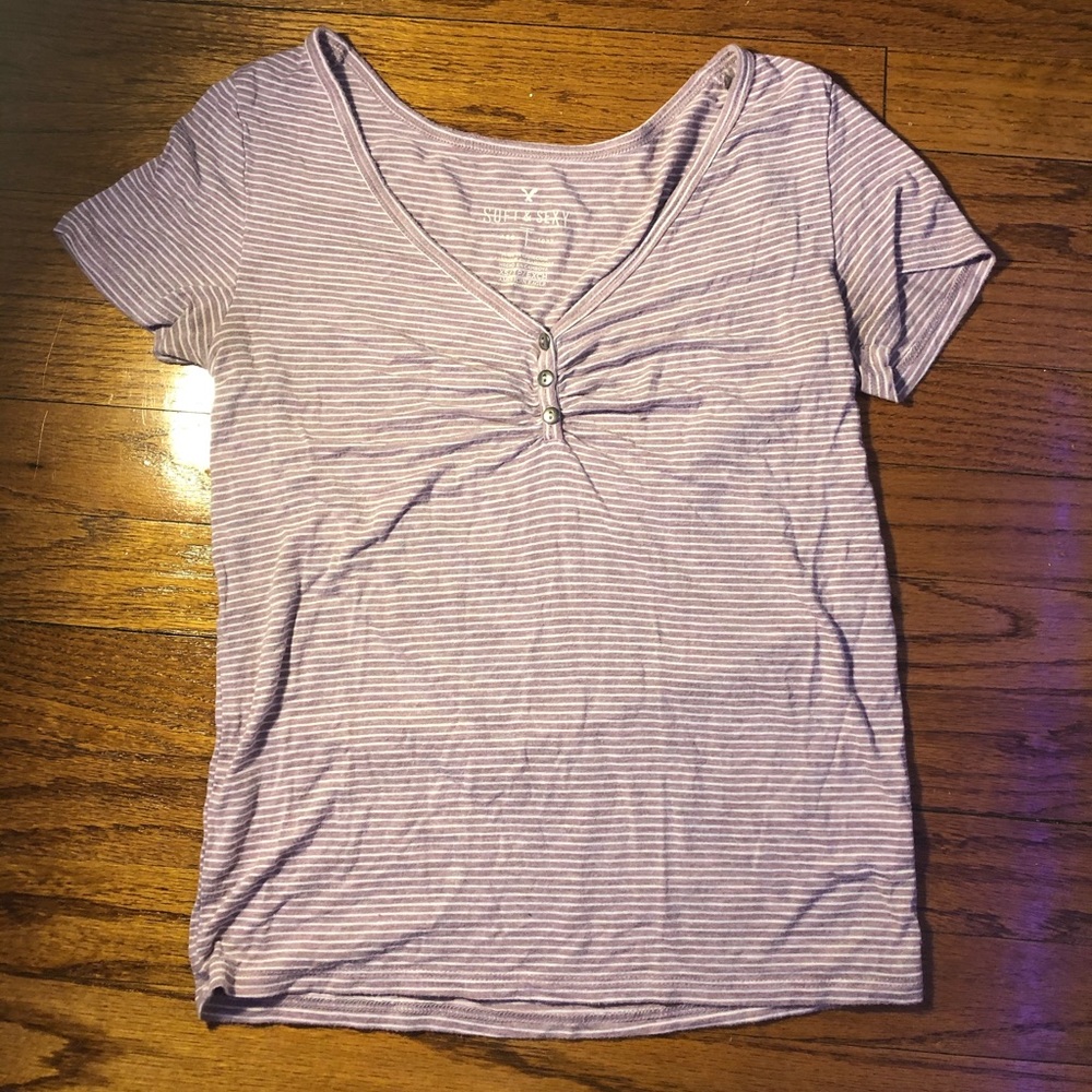 Striped American Eagle t shirt